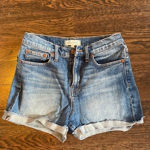 Madewell high rise Jean shorts